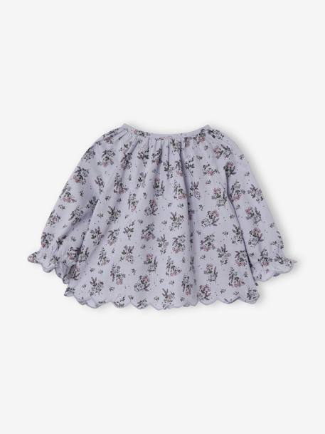 Blusa estampada y cinta del pelo, para bebé AZUL CLARO ESTAMPADO 