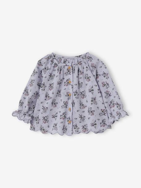 Blusa estampada y cinta del pelo, para bebé AZUL CLARO ESTAMPADO 