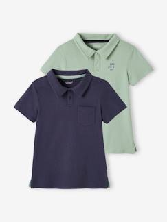 Niño-Camisetas y polos-Pack de 2 polos lisos de manga corta, para niño