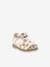Sandalias de piel para bebé Nonosti Iconique Nonorally KICKERS® AMARILLO MEDIO ESTAMPADO+BLANCO CLARO ESTAMPADO 