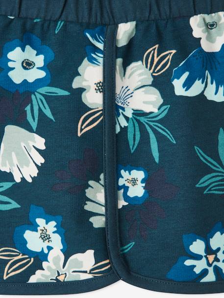 Short de deporte estampado de flores, para niña AZUL MEDIO ESTAMPADO 