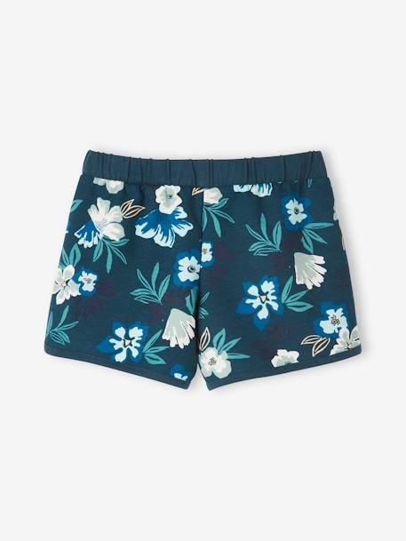 Short de deporte estampado de flores, para niña AZUL MEDIO ESTAMPADO 