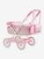 Cochecito COROLLE para muñeca 36/42/52 cm ROSA MEDIO LISO CON MOTIVOS 