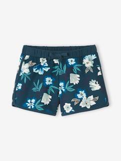 Niña-Ropa deportiva-Short de deporte estampado de flores, para niña