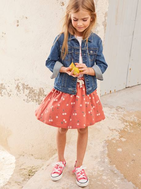 Zapatillas de lona fantasía, para niña blanco estampado+ROSA MEDIO LISO+VERDE OSCURO ESTAMPADO 