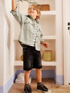 Niño-Shorts y bermudas-Bermudas de felpa efecto denim, para niño