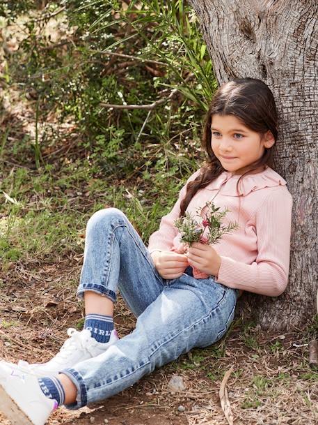 Zapatillas con cordones y cremalleras, para niña BLANCO CLARO LISO 