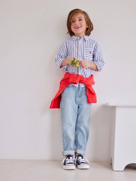 Zapatillas elásticas de lona, para niño AZUL OSCURO LISO+ROJO MEDIO LISO+VERDE CLARO ESTAMPADO 