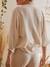 Conjunto de 2 prendas homewear para embarazo y lactancia BEIGE CLARO LISO 