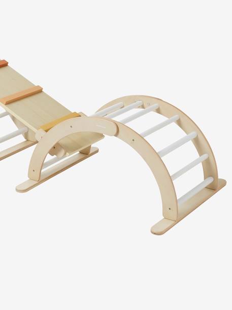 Puente de escalada de madera FSC® BEIGE MEDIO LISO CON MOTIVOS 