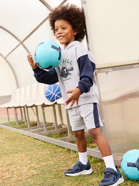 Bermudas deportivas para niño GRIS MEDIO JASPEADO 