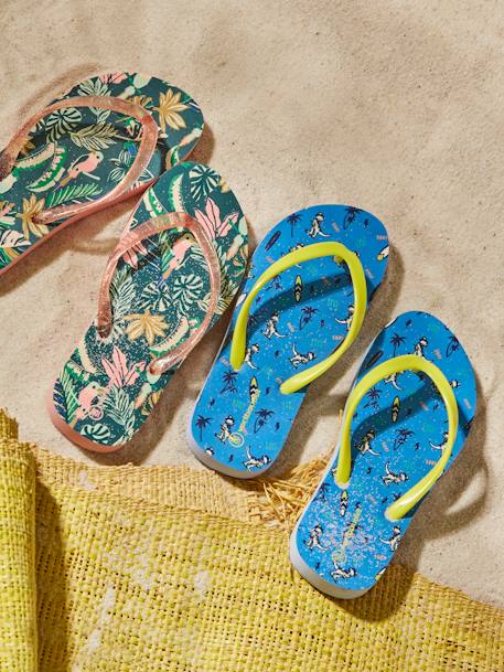 Chanclas estampadas para niño AZUL MEDIO ESTAMPADO 