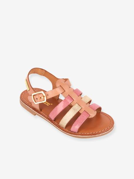 Sandalias de piel Bobbie LES TROPEZIENNES® PAR M. BELARBI ROSA MEDIO LISO CON MOTIVOS 