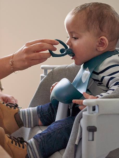 Kit para comida silicona BABYMOOV First'Isy AZUL CLARO LISO+BEIGE CLARO LISO 