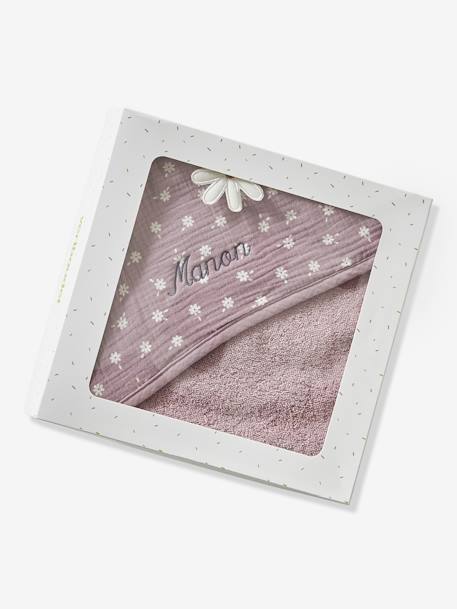 Capa de baño para bebé Dulce Provenza personalizable VIOLETA MEDIO LISO CON MOTIVOS 