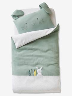 Textil Hogar y Decoración-Ropa de cuna-Funda de almohada de gasa de algodón para bebé Conejo Verde