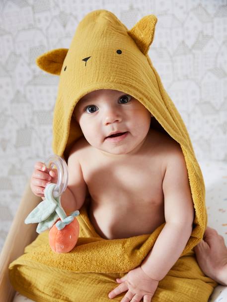 Albornoz estilo blusa personalizable de algodón reciclado para bebé beige -  Vertbaudet