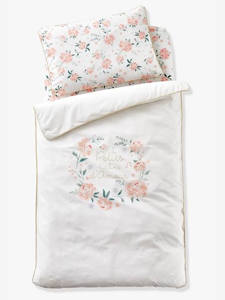 Funda de almohada Eau de Rose, para bebé BLANCO CLARO ESTAMPADO 