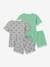 Pack de 2 pijamas con short Estrellas y milrayas de algodón para niño PETIT BATEAU VERDE MEDIO A RAYAS 