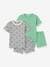 Pack de 2 pijamas con short Estrellas y milrayas de algodón para niño PETIT BATEAU VERDE MEDIO A RAYAS 