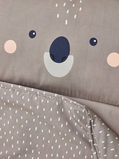 Cama de siesta personalizable escuela infantil MINILI KOALA GRIS MEDIO ESTAMPADO 