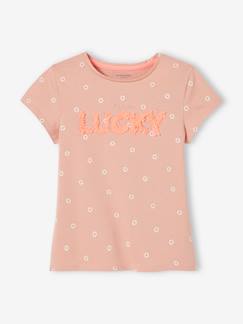 camisetas-Niña-Camisetas-Camisetas-Camiseta con flores en relieve, para niña