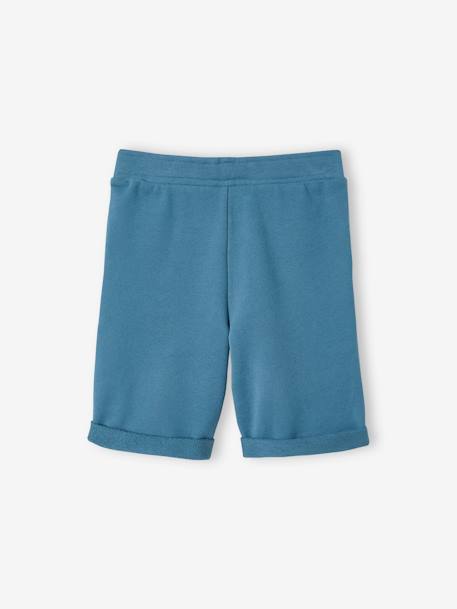 Bermudas niño de felpa AZUL MEDIO LISO CON MOTIVOS+Azul oscuro liso+GRIS OSCURO LISO CON MOTIVOS+nuez de pacana 