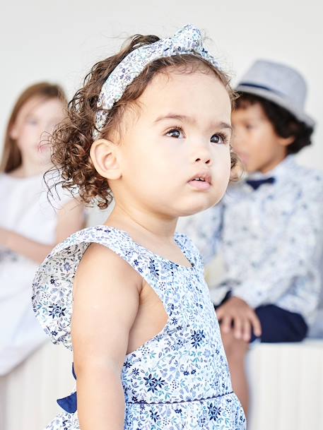 Vestido de flores de fiesta para bebé BLANCO CLARO ESTAMPADO 