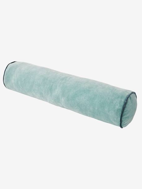 Almohada larga de terciopelo AZUL CLARO LISO+ROSA MEDIO LISO+VERDE CLARO LISO 