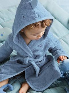 Ecorresponsables-Textil Hogar y Decoración-Albornoz para bebé personalizable Pequeño Dinosaurio