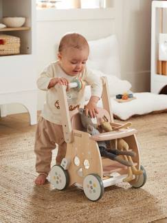 -Carrito andador con silla para muñeca de madera FSC®