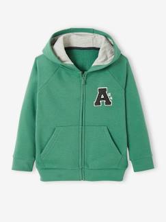 Sudadera con cremallera y capucha estilo universitario, niño