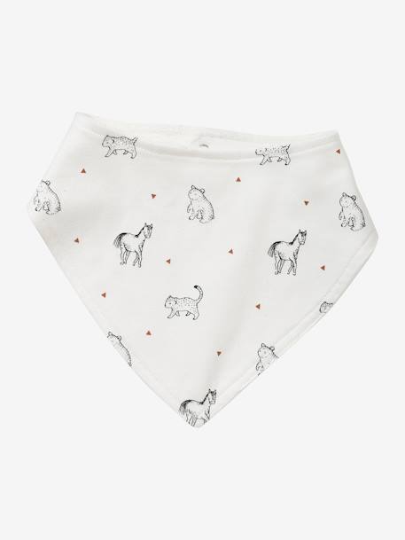 Pack de 2 baberos bandana Pequeño Nómada MARRON CLARO LISO 