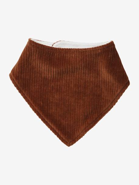 Pack de 2 baberos bandana Pequeño Nómada MARRON CLARO LISO 