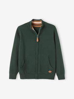 Niño-Jerséis, chaquetas de punto, sudaderas-Chaquetas de punto -Chaqueta de punto de cuello alto con cremallera, para niño