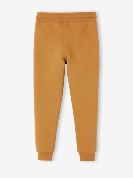 Pantalón jogging de felpa, niño AMARILLO MEDIO LISO CON MOTIVO+avellana+AZUL OSCURO JASPEADO+AZUL OSCURO LISO CON MOTIVOS+GRIS MEDIO JASPEADO+negro+NEGRO OSCURO JASPEADO+rojo+verde pino 