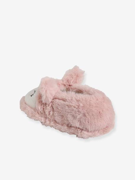 Zapatillas de casa estilo peluche, para niña ROSA CLARO LISO CON MOTIVOS 