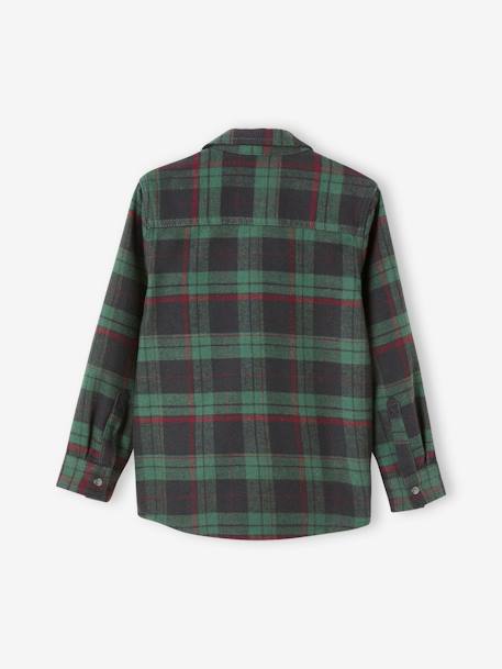 Camisa a cuadros, para niño AZUL OSCURO A CUADROS+MARRON OSCURO A CUADROS+VERDE MEDIO A CUADROS 