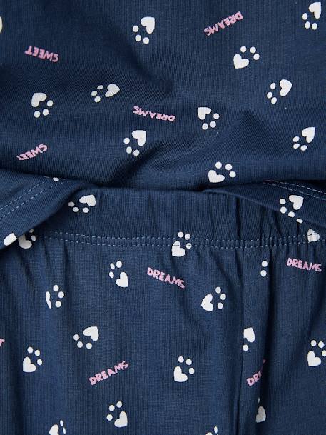 Pack de 2 pijamas panda, niña BLANCO CLARO LISO CON MOTIVOS 