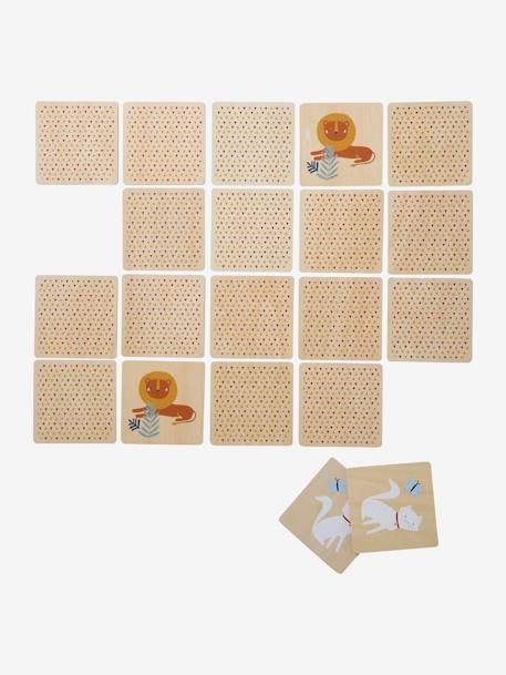 Juego de memoria gigante de madera FSC® BEIGE MEDIO LISO CON MOTIVOS 