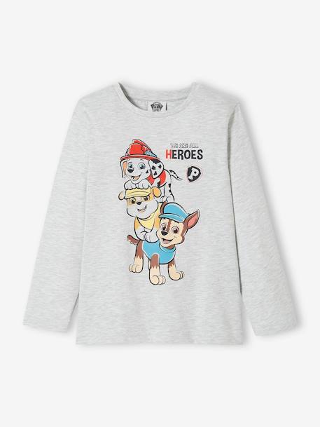 Camiseta de manga larga de la Patrulla Canina® GRIS CLARO LISO CON MOTIVOS 