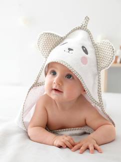 Ideas Regalo Nacimiento-Textil Hogar y Decoración-Ropa de baño-Capas de baño-Capa de baño con capucha bordado animales bebé