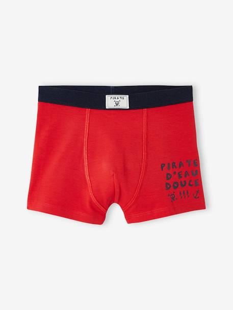 Pack de 5 boxers stretch 'piratas', para niño AZUL OSCURO ESTAMPADO 