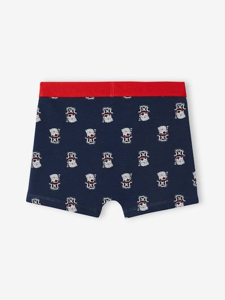 Pack de 5 boxers stretch 'piratas', para niño AZUL OSCURO ESTAMPADO 