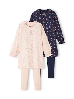 Lotes y packs-Niña-Pack de 2 camisones de flores + legging