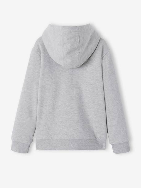 Sudadera con cremallera y forro de sherpa, para niño gris jaspeado+GRIS OSCURO JASPEADO 