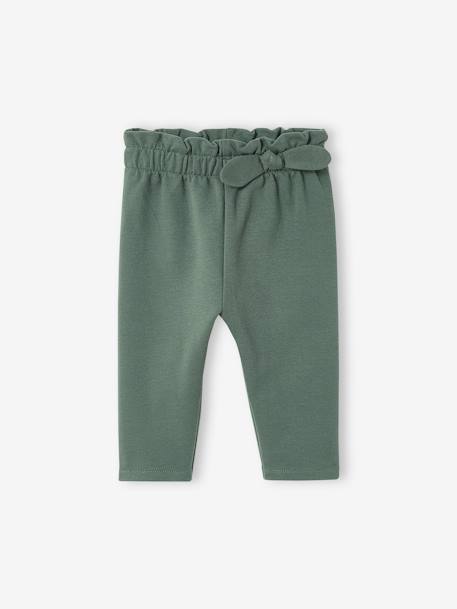 Pantalón de felpa con cintura elástica, para bebé AZUL OSCURO LISO+VERDE OSCURO LISO 