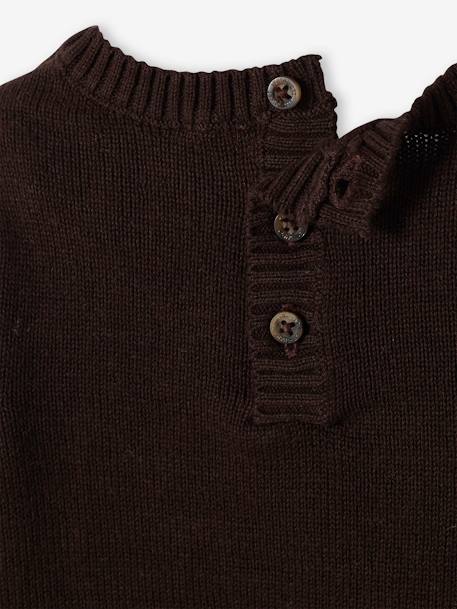 Jersey de punto tricot, con mapache, para bebé MARRON OSCURO LISO CON MOTIVOS 