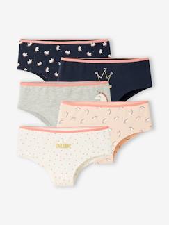 -Pack de 5 shorties Unicornio, para niña