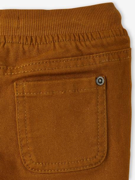 Pantalón de sarga con forro bebé niño AZUL OSCURO LISO+MARRON MEDIO LISO+VERDE MEDIO LISO 